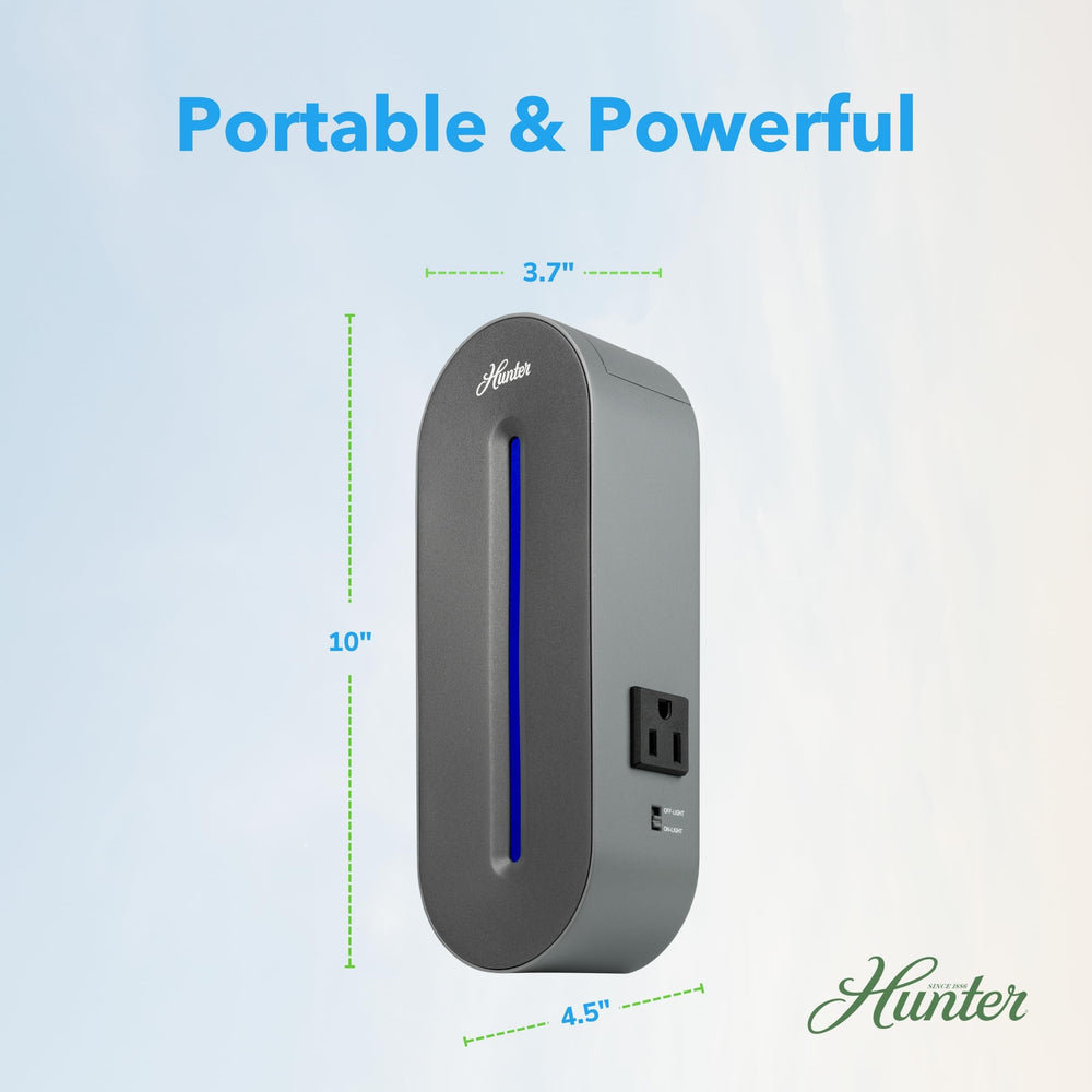 Hunter Aqua UV air sanitizer slim design fits modern interiors