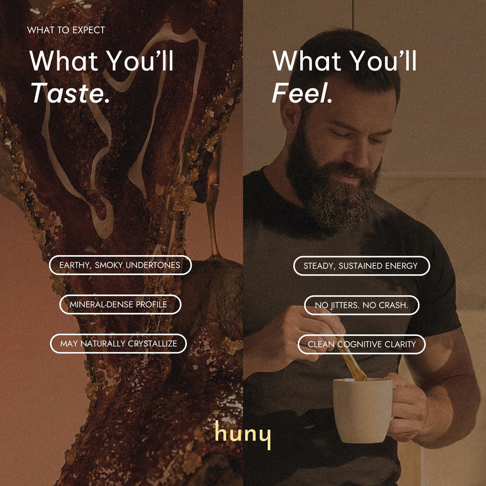 HUNY Bee Energized Shilajit Honey Sticks in a gym or travel setting