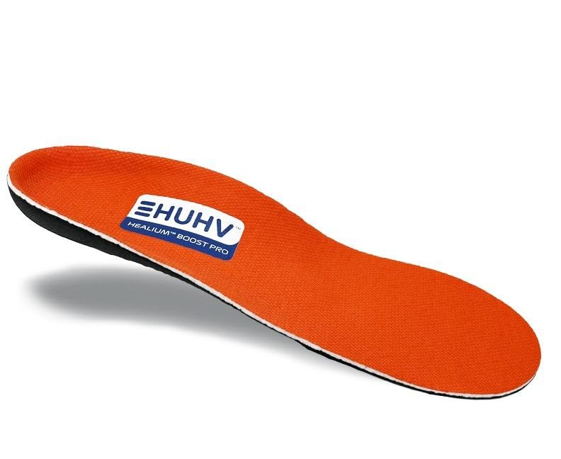 HUHV HEALIUM BOOST+ arch-support image showing improved foot alignment for daily comfort.