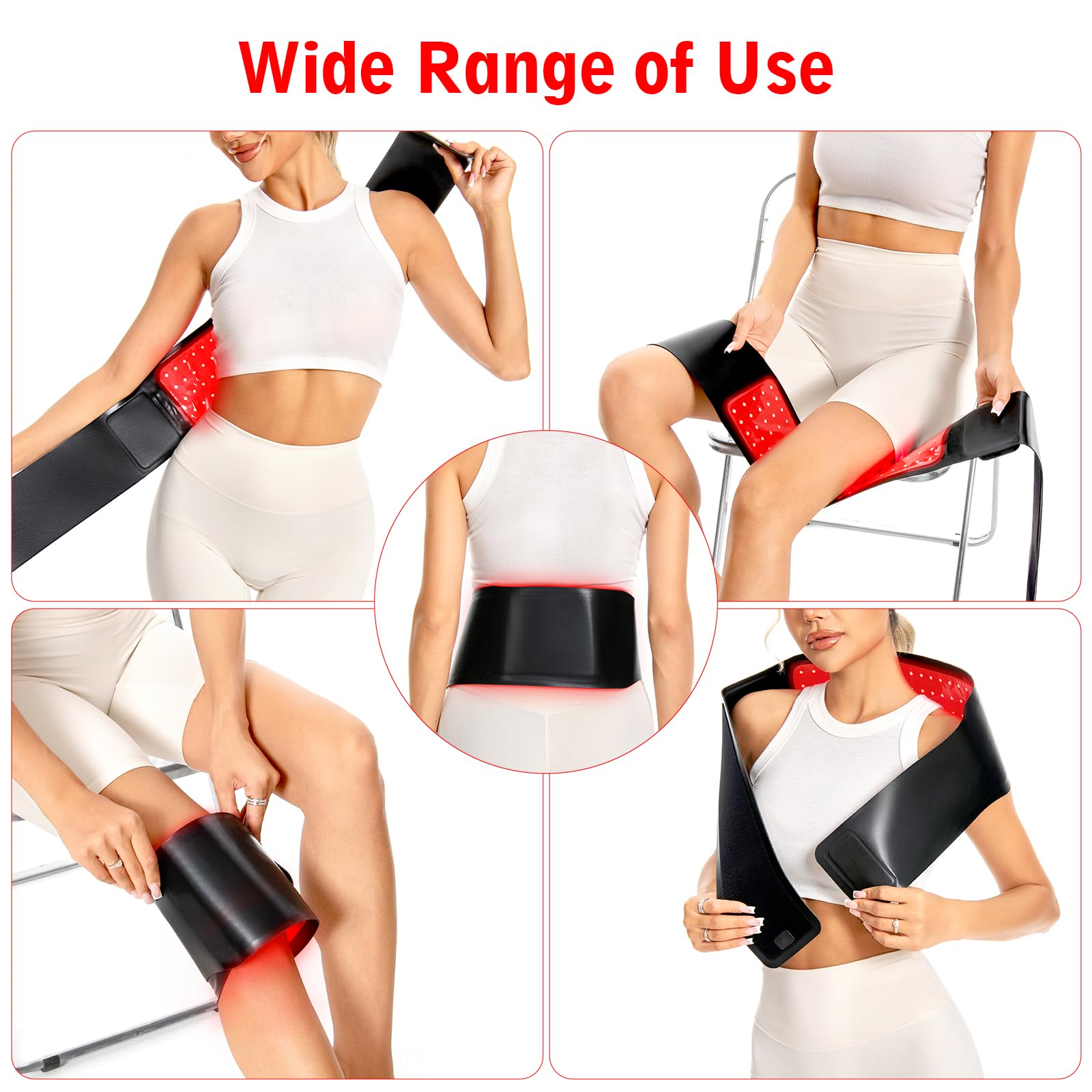 Huwoony Wireless Red Light Therapy Belt certifications indicate safety and quality.