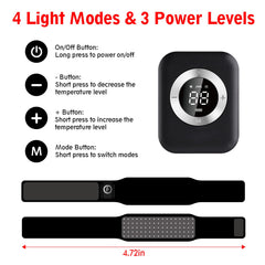 Huwoony Wireless Red Light Therapy Belt safety sensors prevent skin irritation.