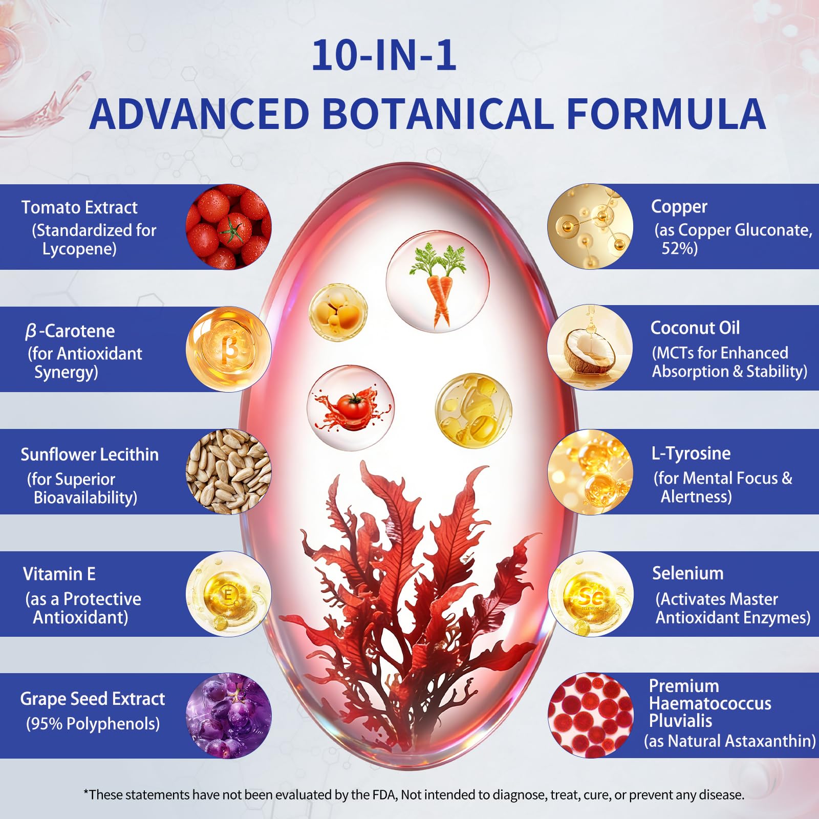 HUXINSK astaxanthin softgel bottle front shows clean label and high potency antioxidant.