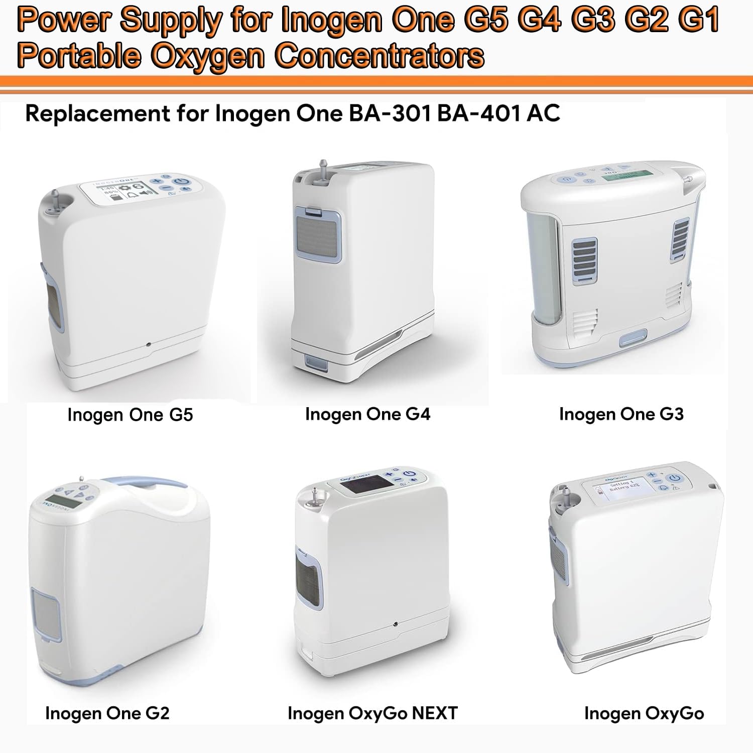 HUZUM power cord for oxygen concentrators with 19V compatibility.