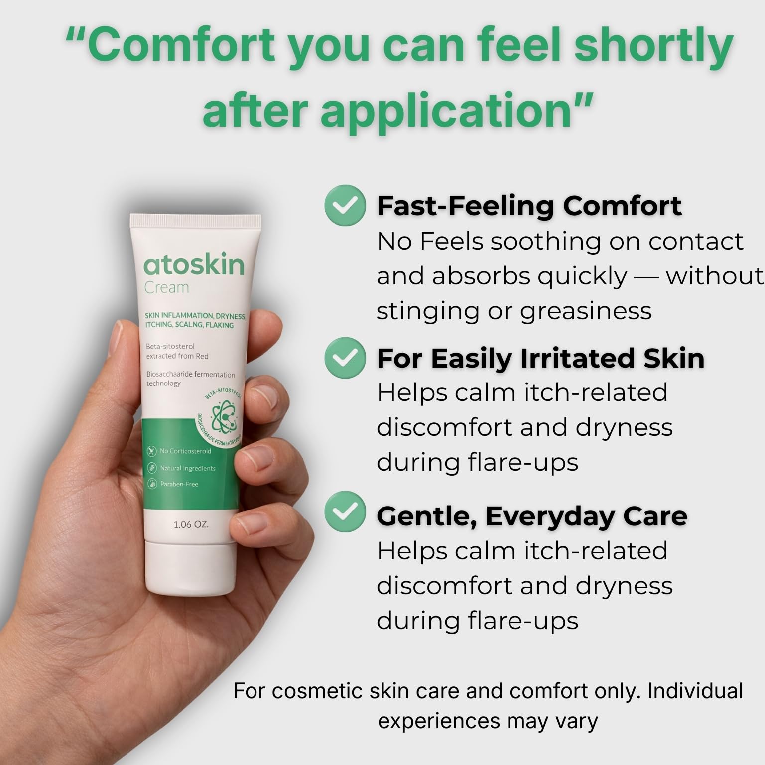 Close-up of HVSun Atoskin eczema cream texture showing rich hydration