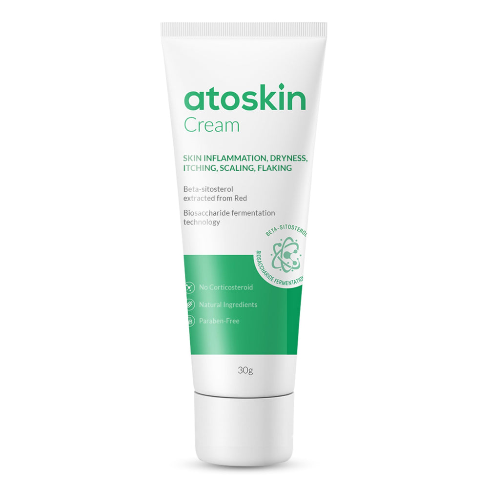 HVSun Atoskin eczema cream bottle for on-the-go relief from irritated skin.