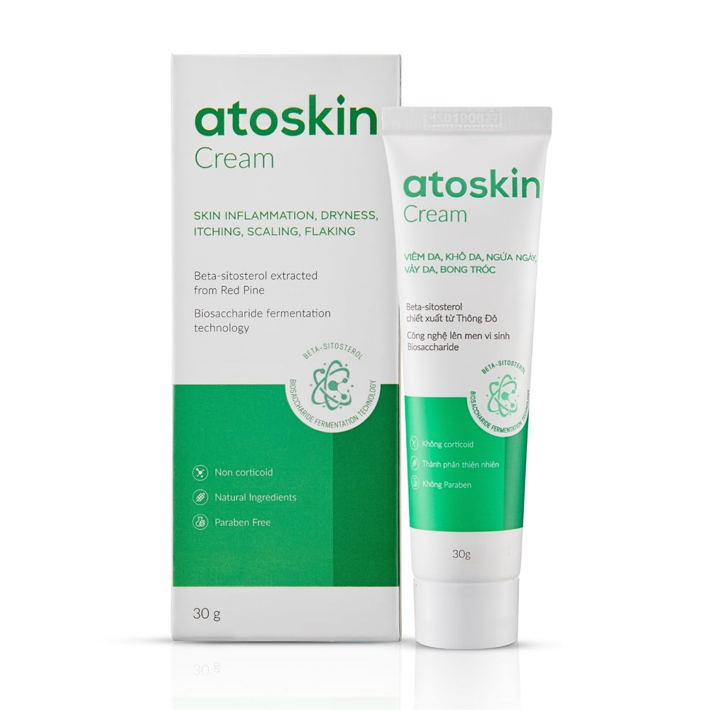 Creamy texture close-up of HVSun Atoskin cream for sensitive skin