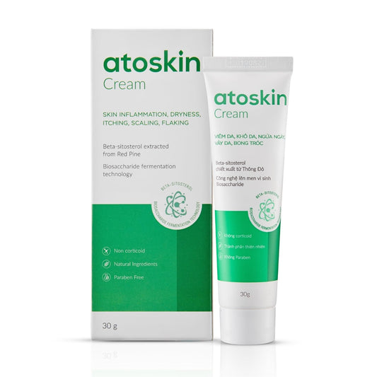 Creamy texture close-up of HVSun Atoskin cream for sensitive skin