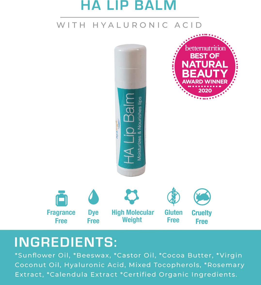 Hyalogic Lip Balm on lips offers natural moisture and resilience