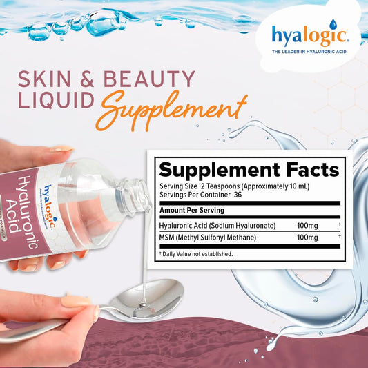 Hyalogic label detail highlights ingredients including HA and MSM