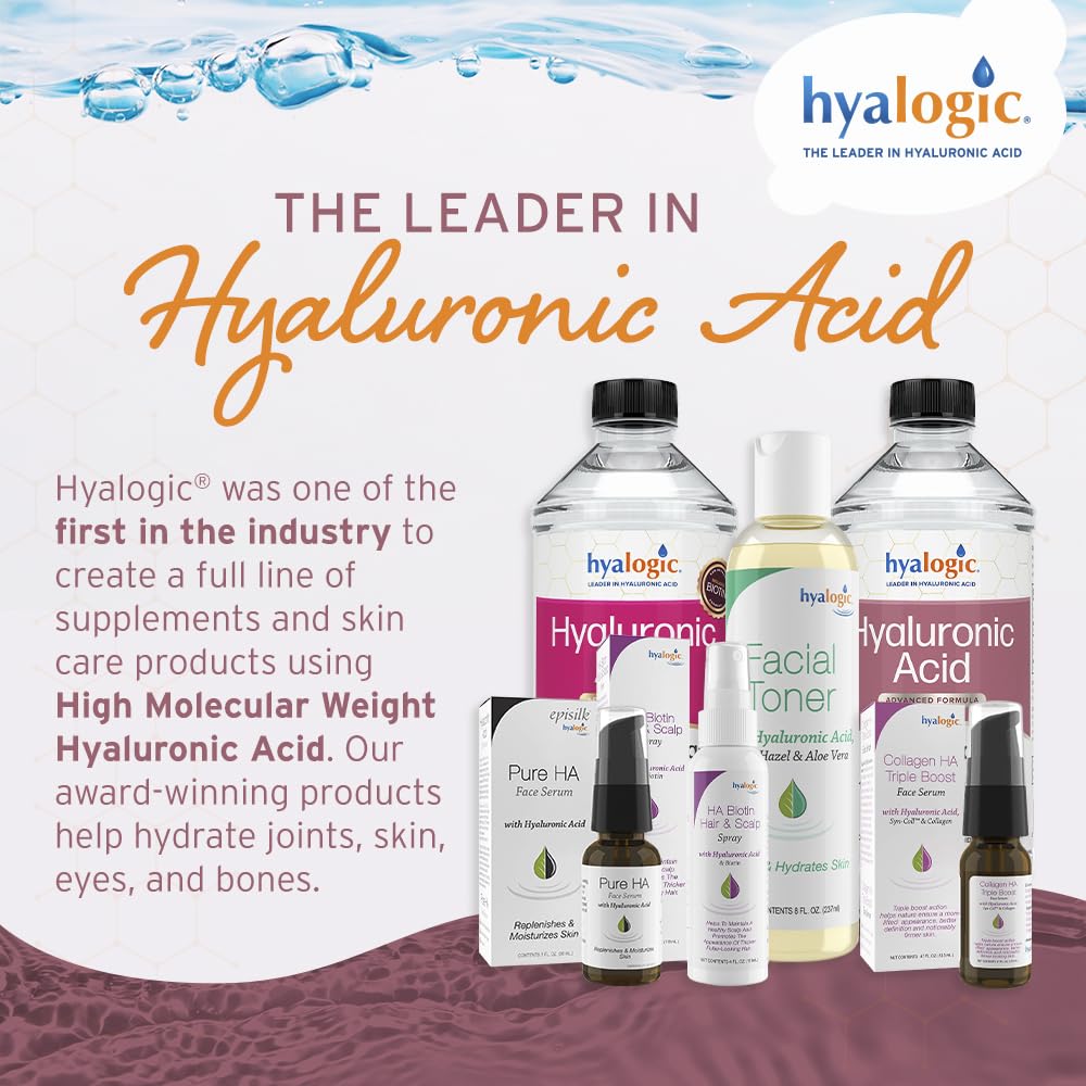 Hyalogic packaging image emphasizes 12 oz size and value