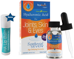 Hyalogic Liquid Synthovial Seven bottle highlighting internal hydration support