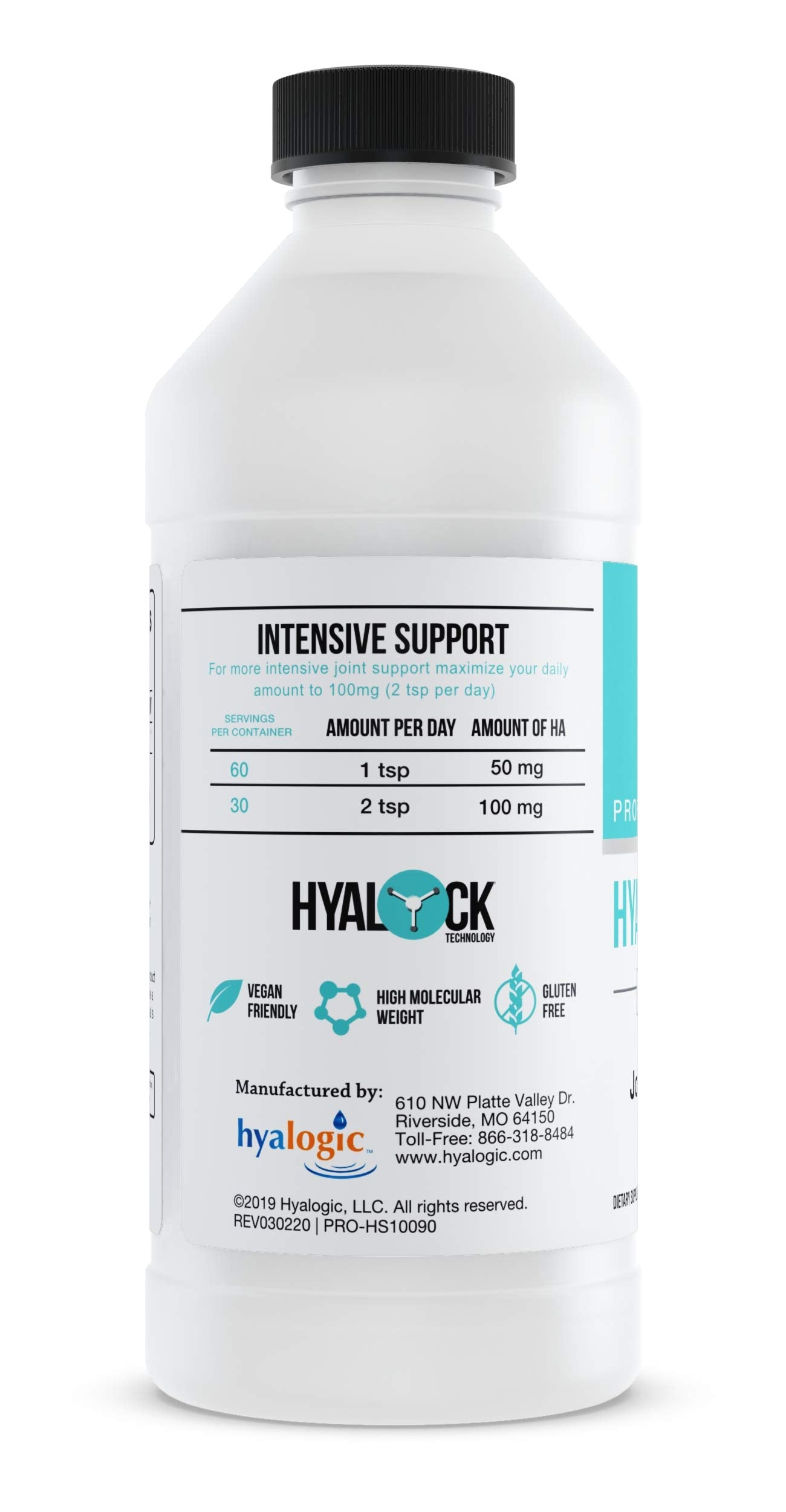 Hyalogic Professionals Series HA label closeup showcases premium vegan formula