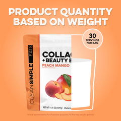 Close-up of label highlighting hyaluronic acid in Clean Simple Eats blend