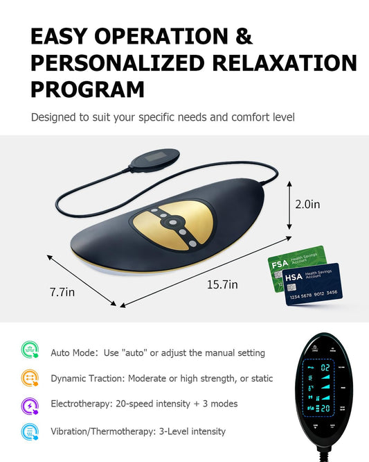 Hybodies airbag back-stretching in action offering gentle spinal decompression.