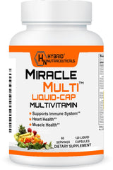 Hybrid Nutraceuticals MiracleMulti bottle front for daily wellness support.