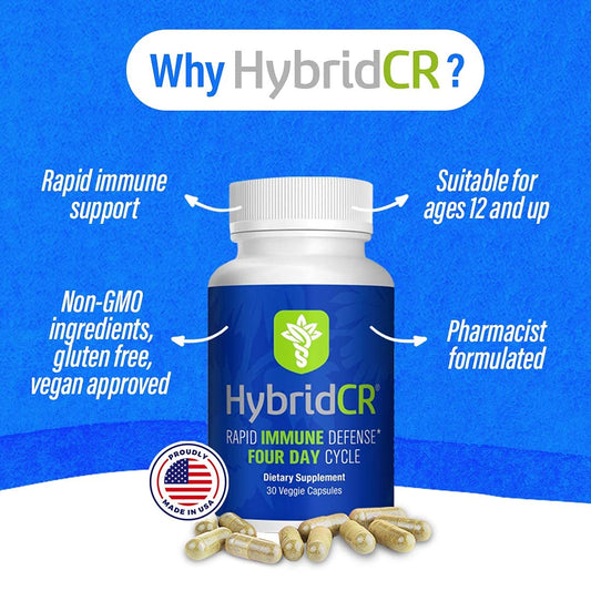 Zinc and selenium capsules from HybridCR highlight mineral support for immune defenses.