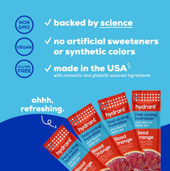 HYDRANT Blood Orange 30-count packaging for convenient daily hydration wherever you go.