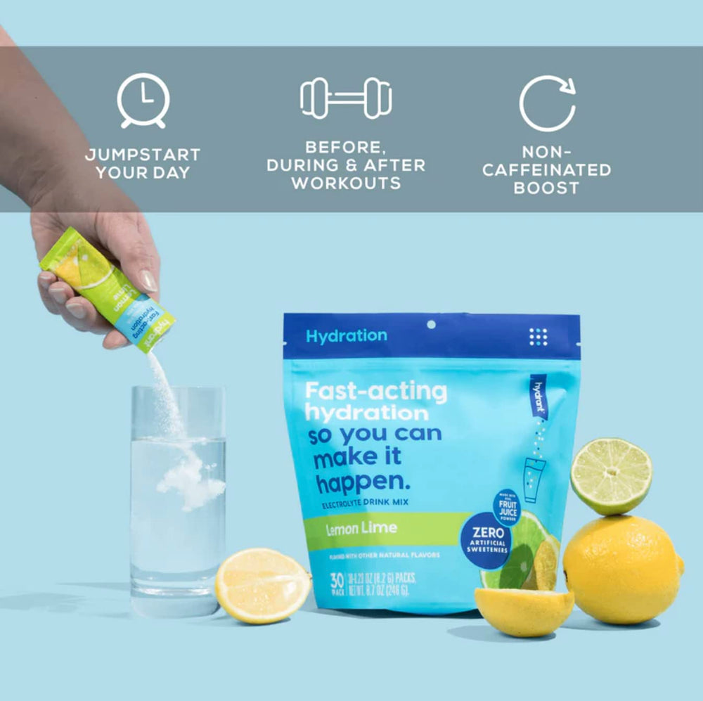 HYDRANT Hydrate nutrition label closeup showing electrolytes and ingredients.
