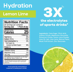 HYDRANT Hydrate packet dissolving in water for fast electrolyte intake.