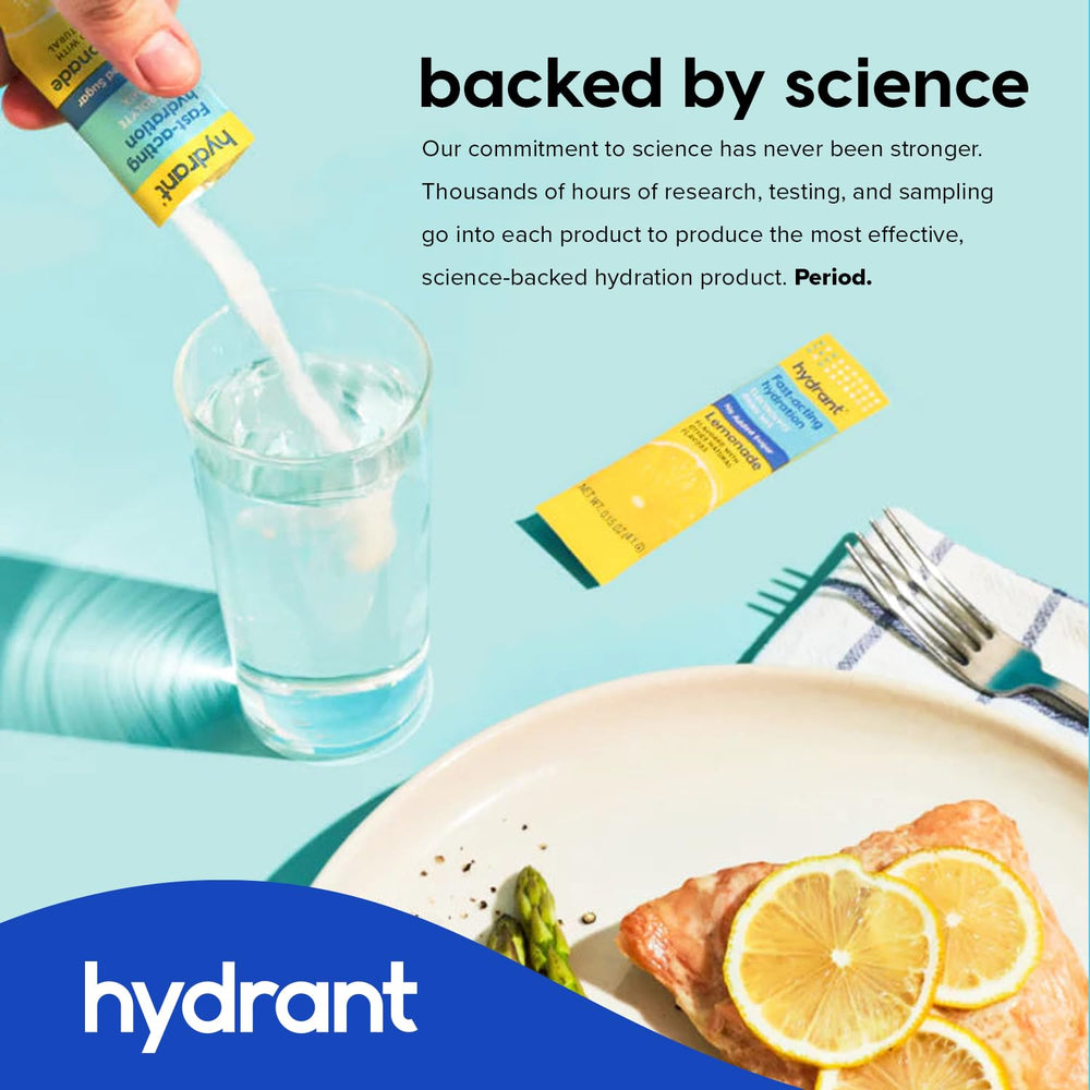 HYDRANT low-sugar formula supports balanced electrolyte intake
