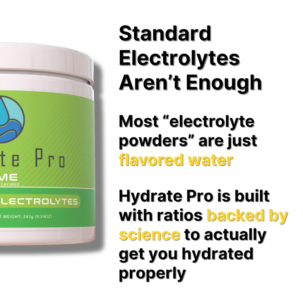 Hydrate Pro 45-servings packaging emphasizes value for ongoing hydration.