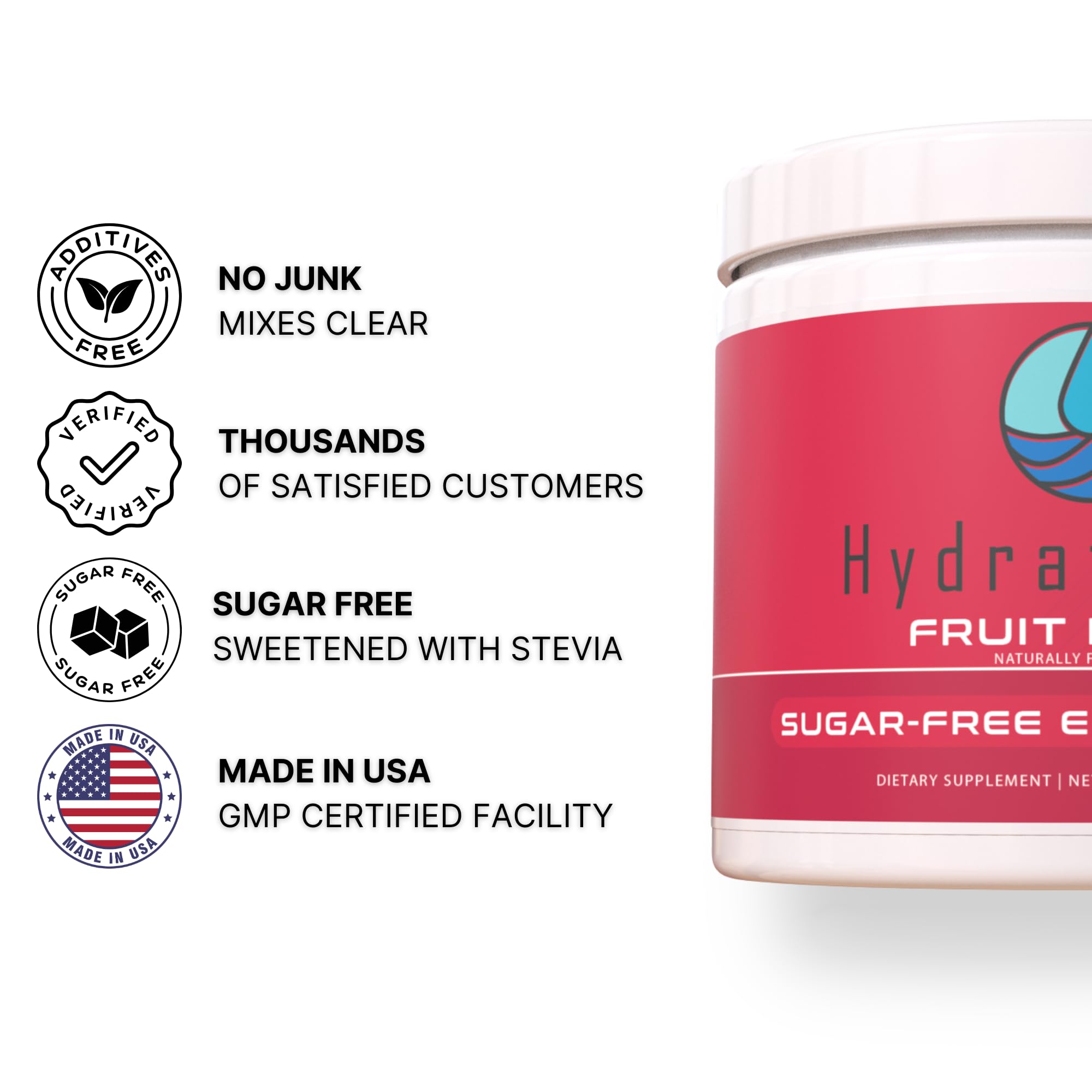 Hydrate Pro fruit punch flavor dissolving in water for hydration