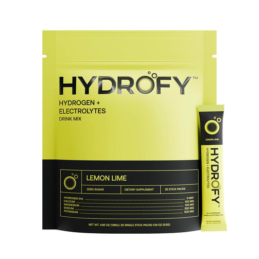 Hydrofy hydrogen water bubbles activation demonstrating rapid hydration.
