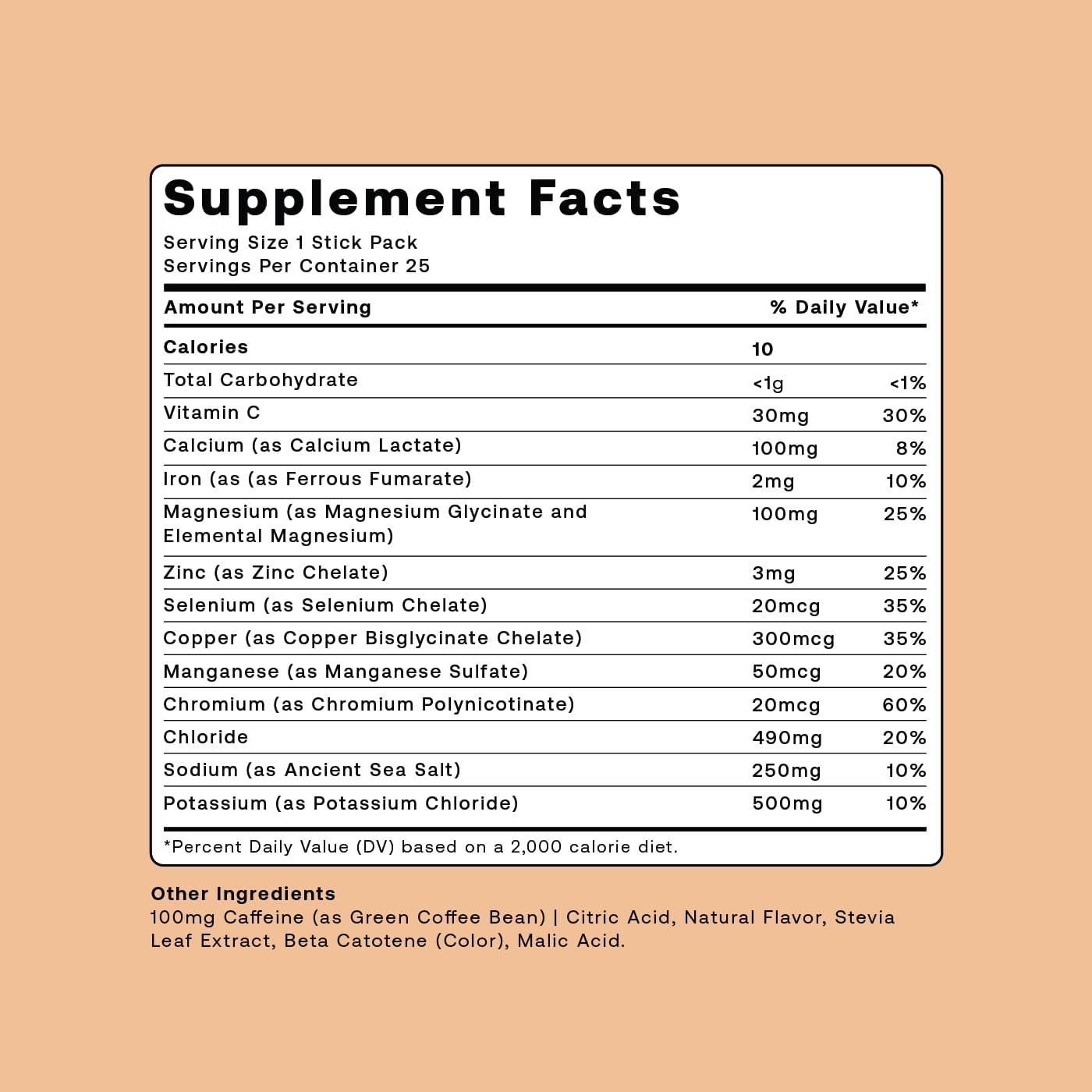 Hydrofy mineral blend powder with electrolytes in tub