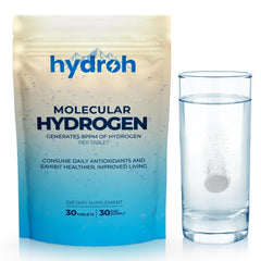 Hydroh tablets dissolve in water for clean hydrogen hydration.