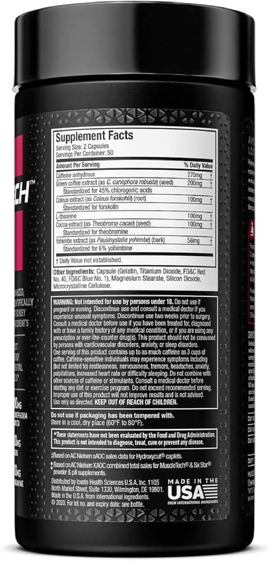 Hydroxycut Hardcore Elite bottle side view with capsules ready for workouts