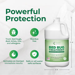 Hygea Natural odorless spray on upholstery highlights stain-free pest control.