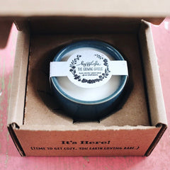 Hyggelight container reuse adds natural greenery after candle finishes.
