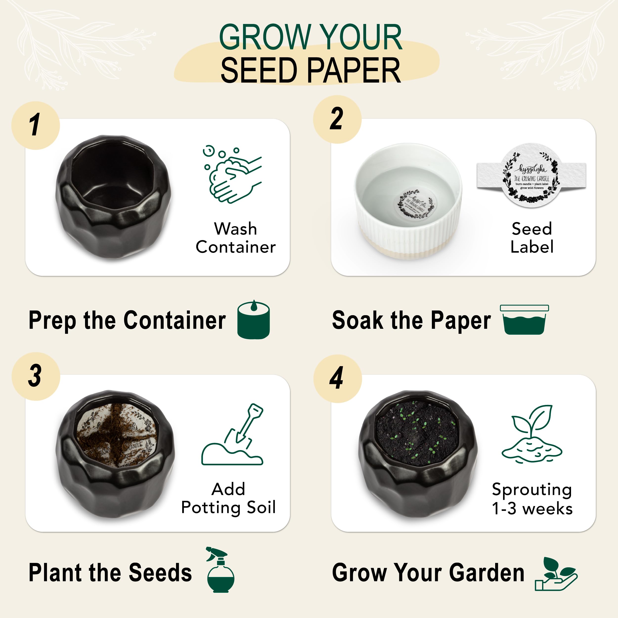 Hyggelight Emma wildflower pot adds a decorative, eco-friendly touch.