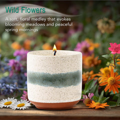 Hyggelight candle with single wick glowing in a cozy room