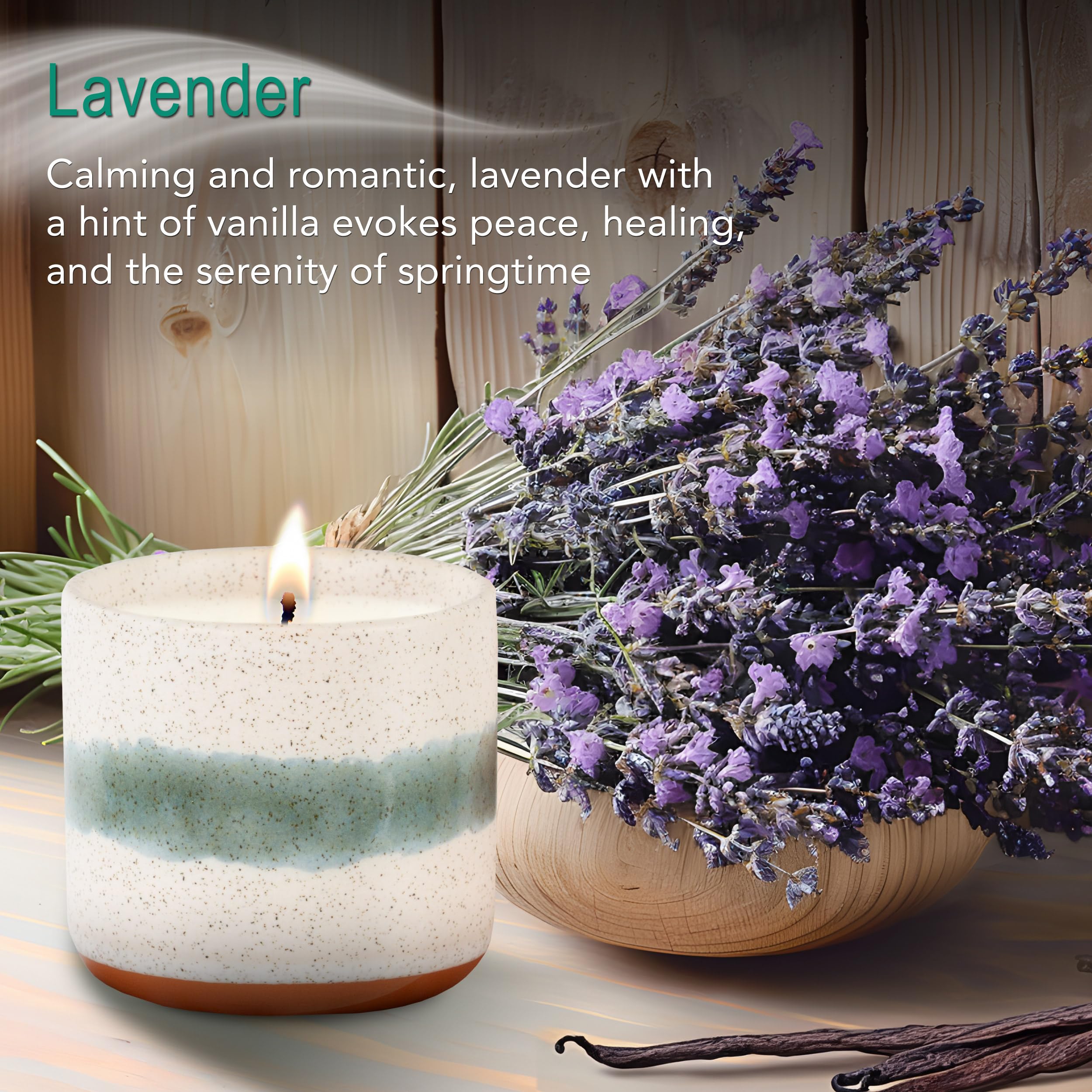 Hyggelight single wick lavender candle for cozy spaces and clean burn with soy wax.