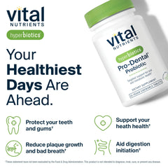 Hyperbiotics Pro Dental tablets on a clean counter for shelf-stable use.