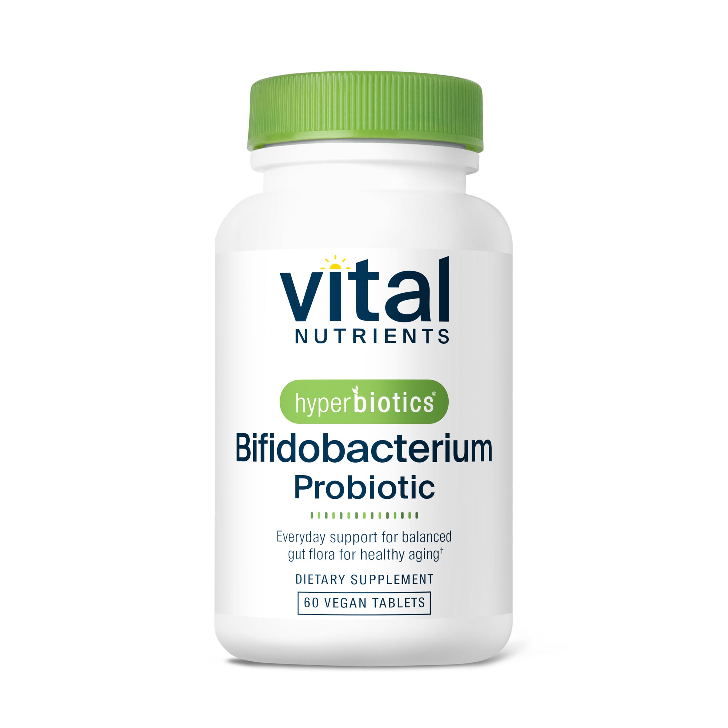 Hyperbiotics Vital Nutrients bottle front showing shelf-stable probiotic solution for daily use