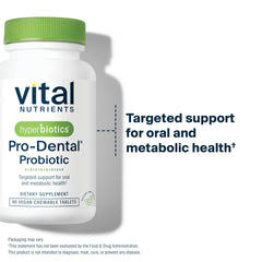 Mint chewable Hyperbiotics Pro Dental tablet ready for daily use