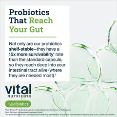 Hyperbiotics Vital Nutrients Pro Kids ENT shelf-stable probiotic for kids.