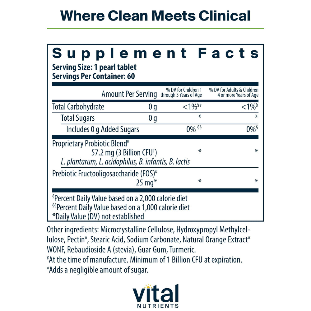 Hyperbiotics Vital Nutrients Pro Kids Probiotic chewables for easy daily use by children.