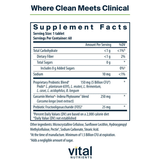 Hyperbiotics Vital Nutrients Pro Men bottle back with ingredients and allergen info