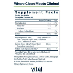 Hyperbiotics Vital Nutrients Pro Men bottle back with ingredients and allergen info