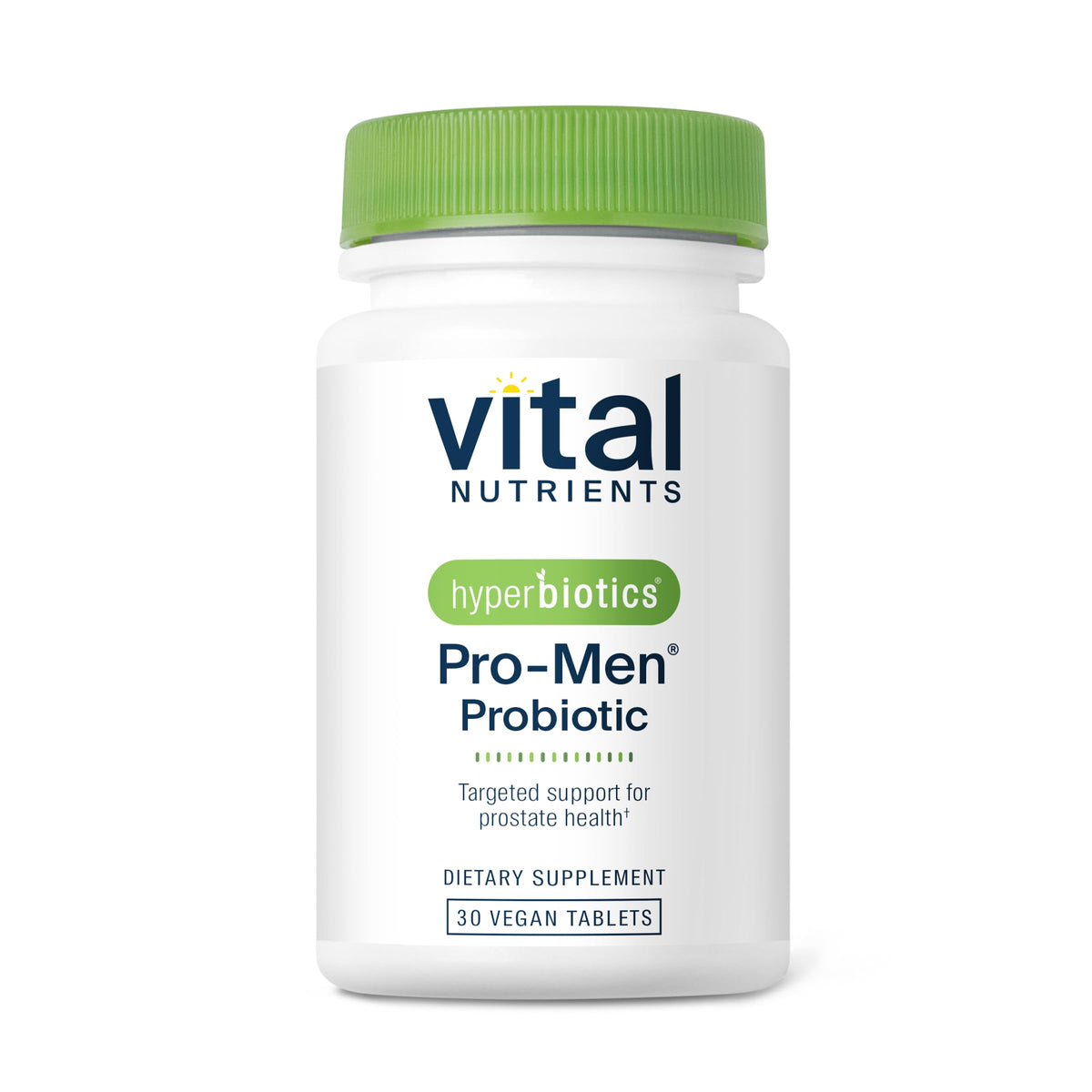 Hyperbiotics Vital Nutrients Pro Men bottle front for daily men's health.