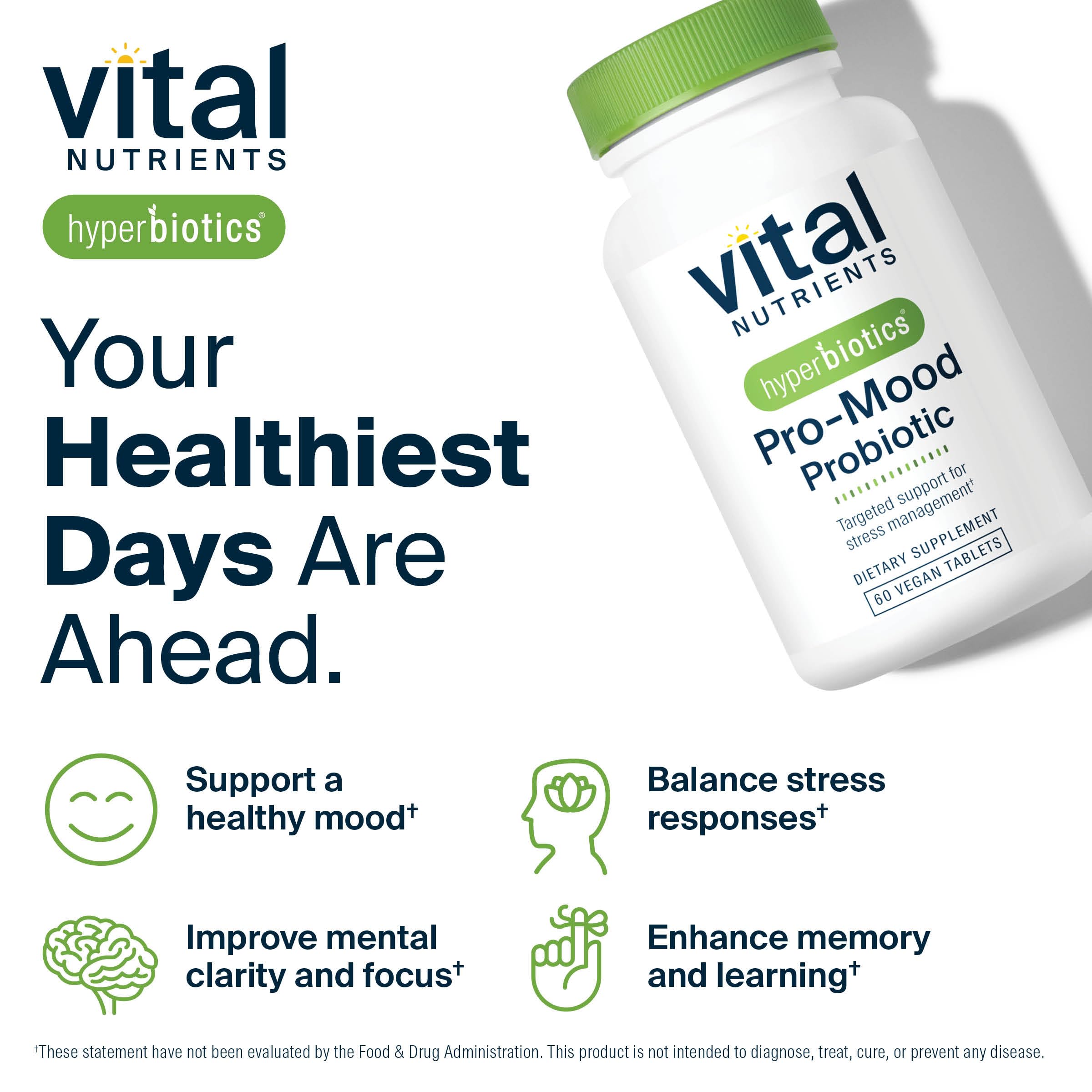 Hyperbiotics Vital Nutrients Pro Mood vegan formula for plant-based diets