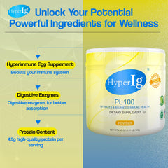 HYPERIG PL-100 smoothie glass showing convenient immune support nutrition.