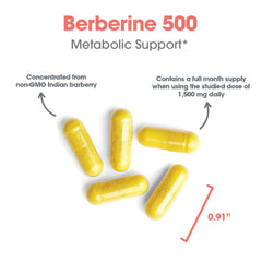 Hypoallergenic vegetarian capsules hold ARG's trusted berberine formula