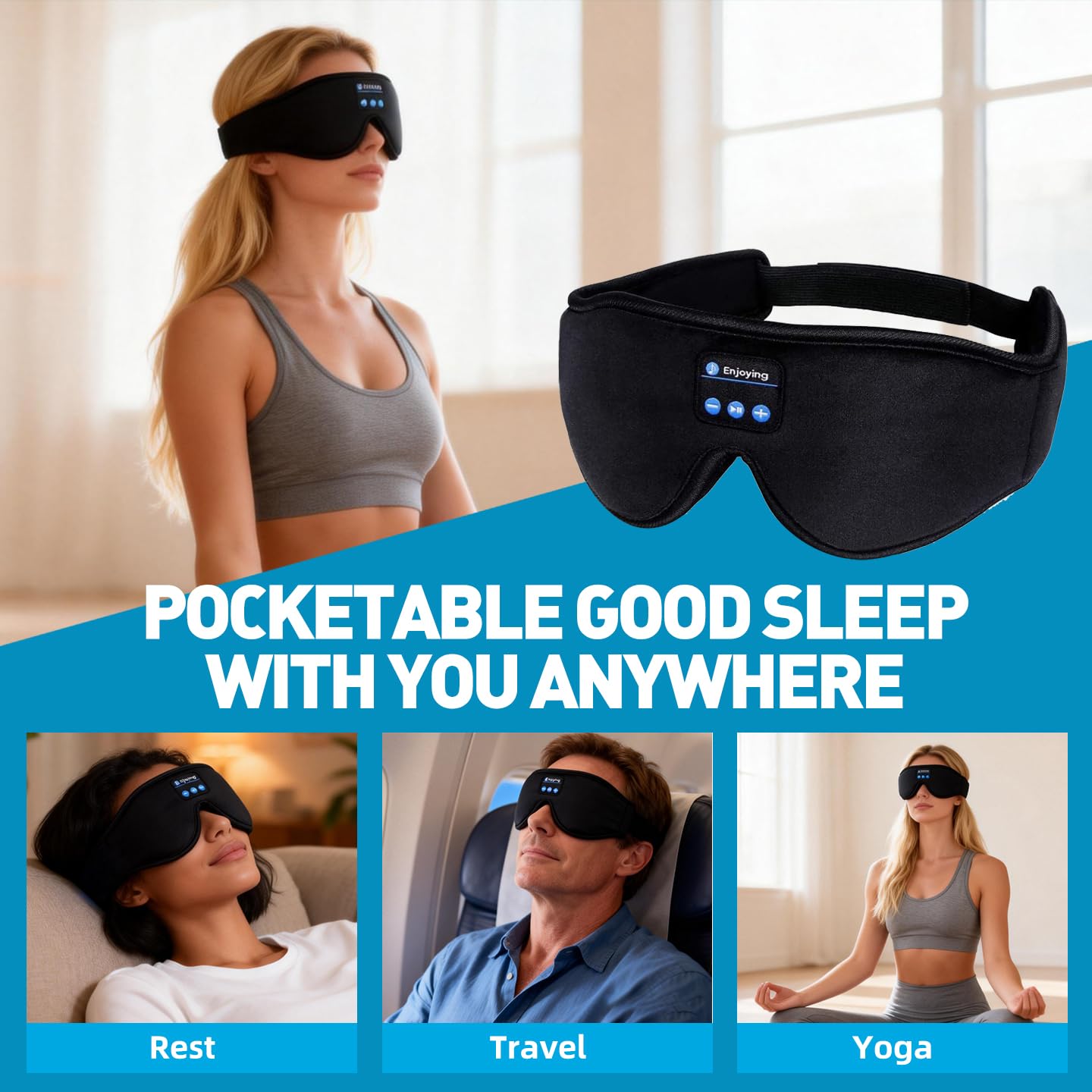 HYTAMY light-blocking design creates a dark, distraction-free sleeping environment
