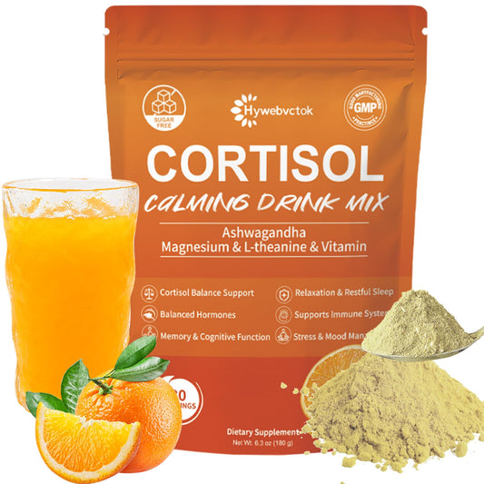 Hywebvctok cortisol drink powder orange tub for daily calm energy