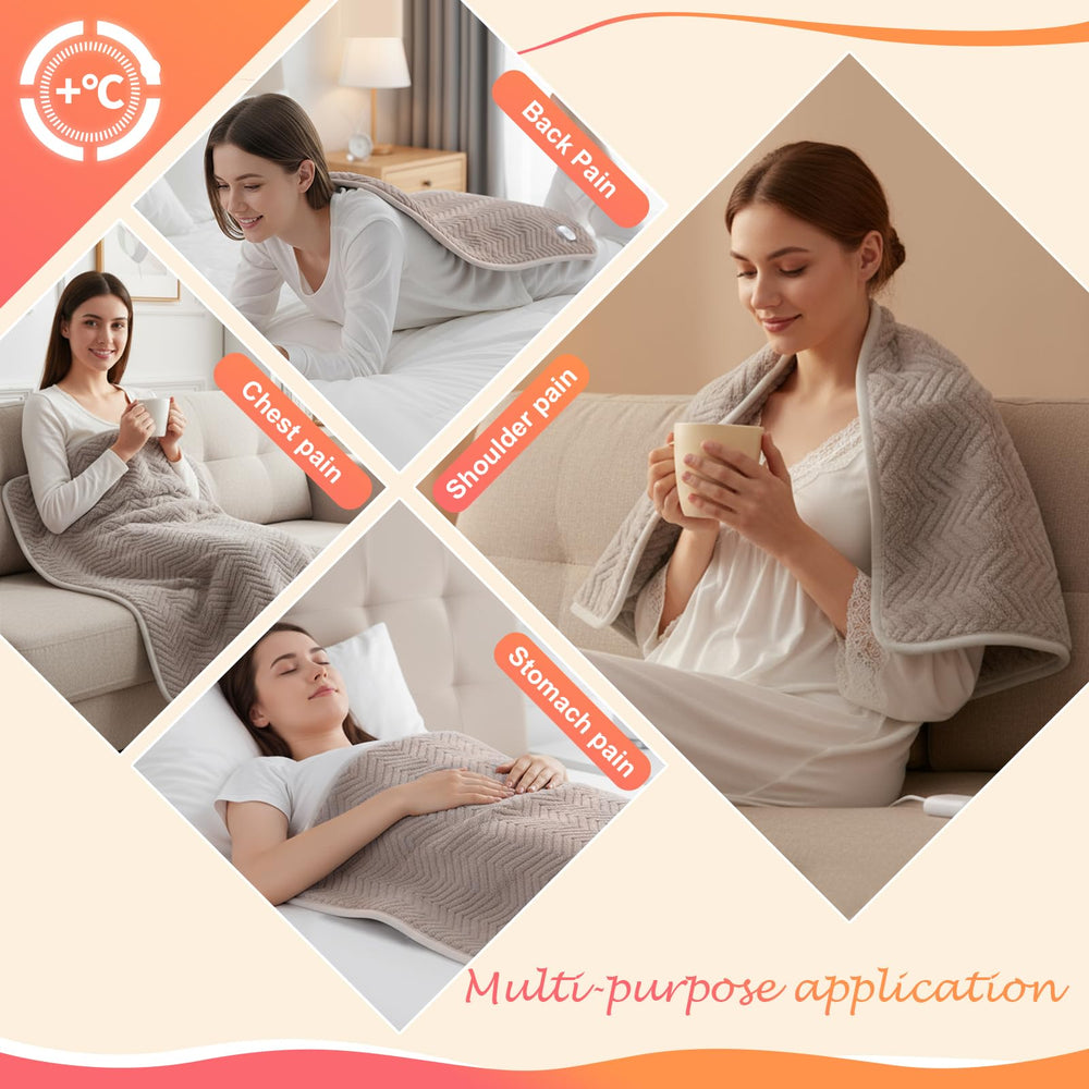 hywecy extra large heating pad with 6 heat levels for customizable warmth
