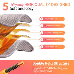 hywecy extra large heating pad removable controller for easy maintenance
